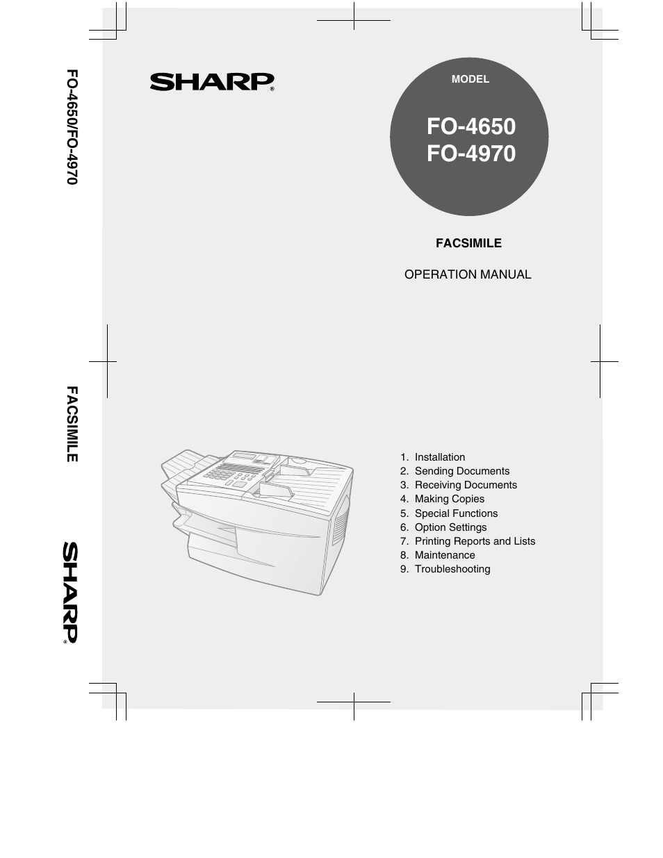 Sharp FO-4650 User Manual | 188 pages