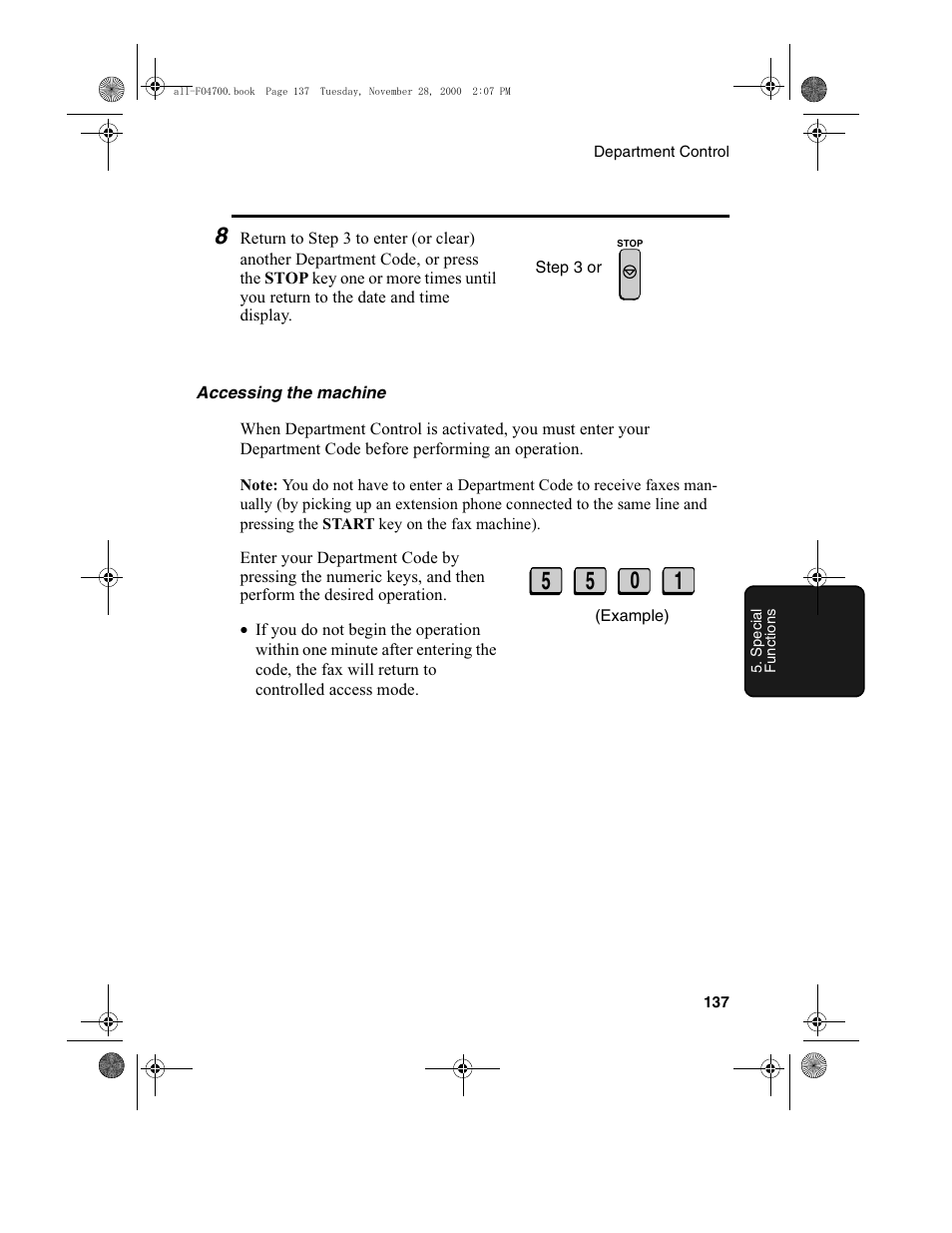 Sharp FO-4650 User Manual | Page 139 / 188