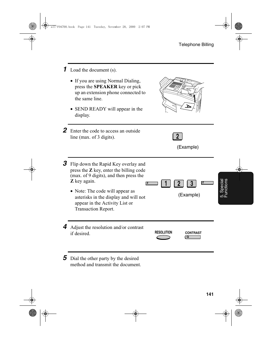 Sharp FO-4650 User Manual | Page 143 / 188