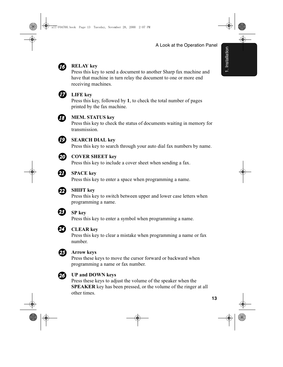 Sharp FO-4650 User Manual | Page 15 / 188