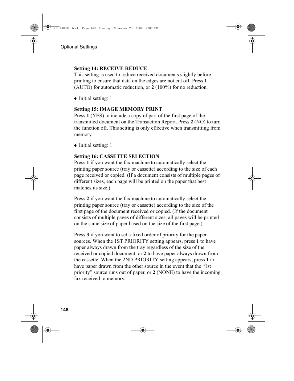 Sharp FO-4650 User Manual | Page 150 / 188