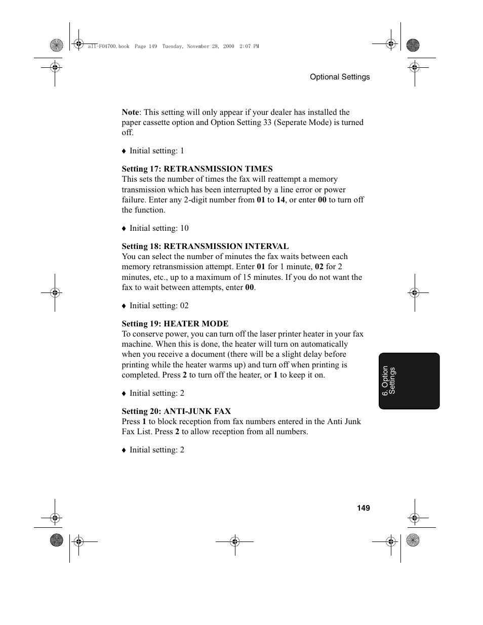 Sharp FO-4650 User Manual | Page 151 / 188