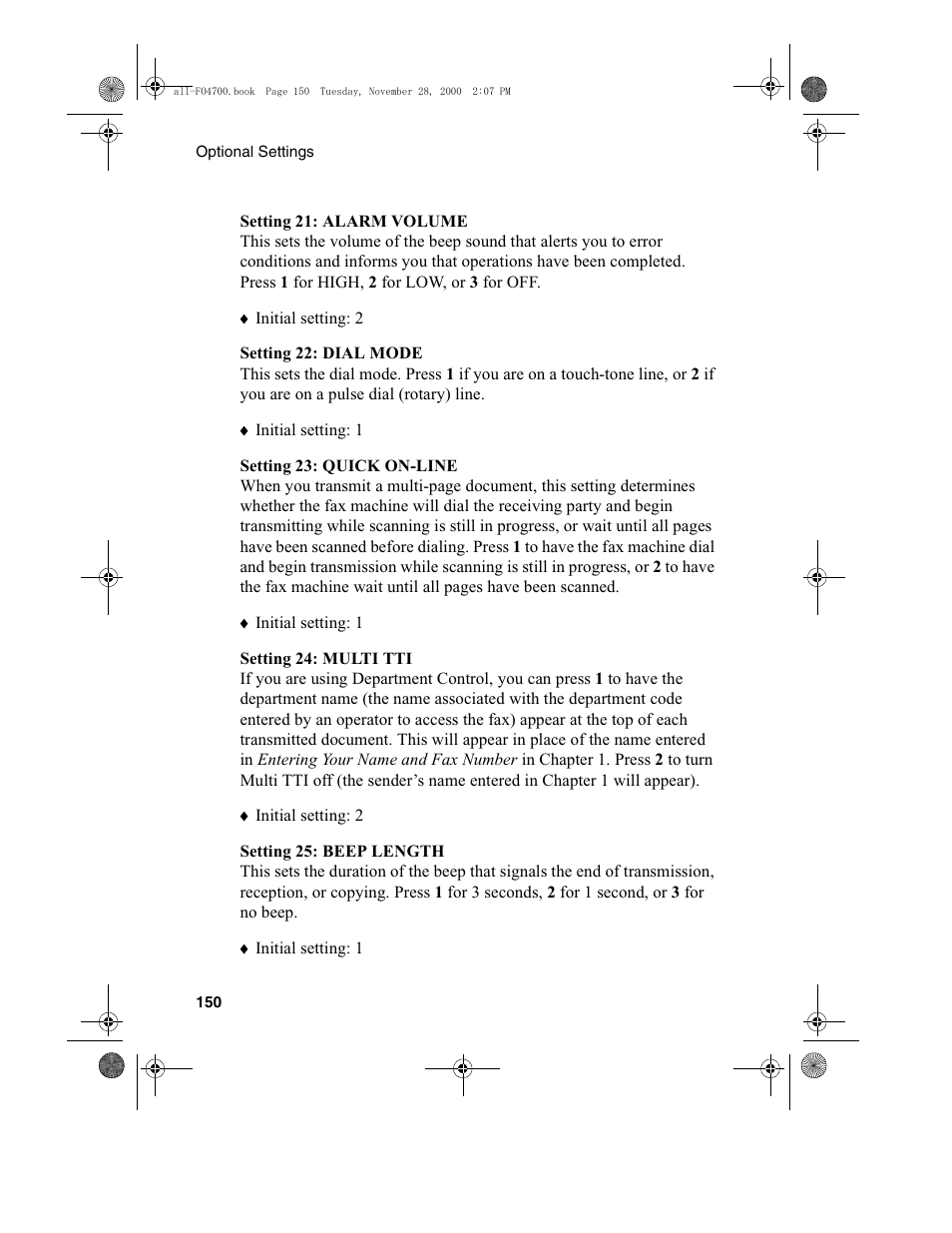 Sharp FO-4650 User Manual | Page 152 / 188