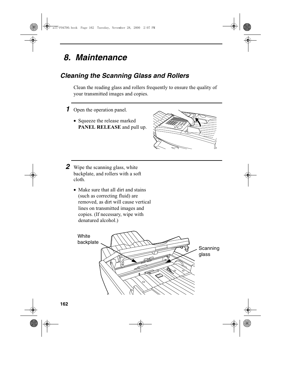 Maintenance | Sharp FO-4650 User Manual | Page 164 / 188