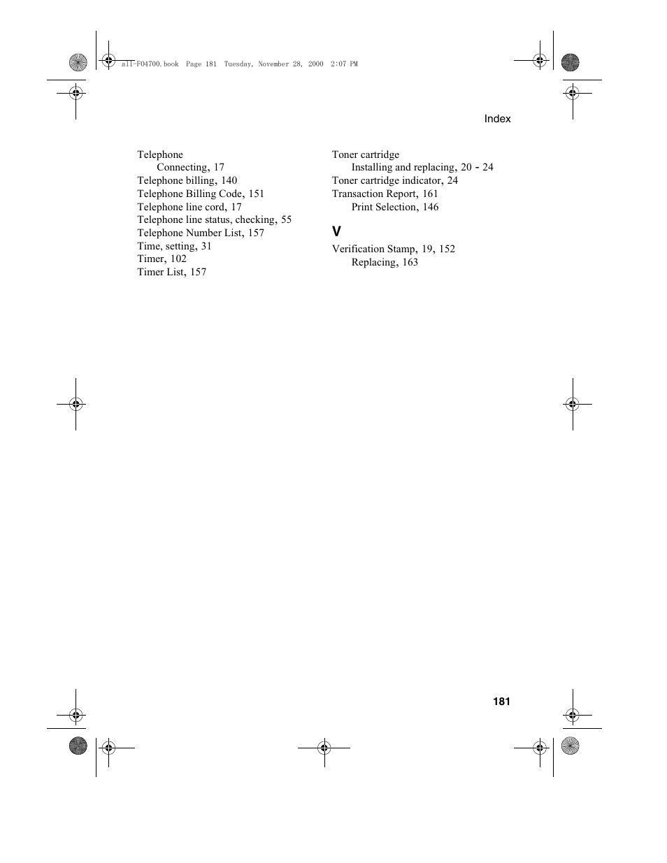 Sharp FO-4650 User Manual | Page 183 / 188