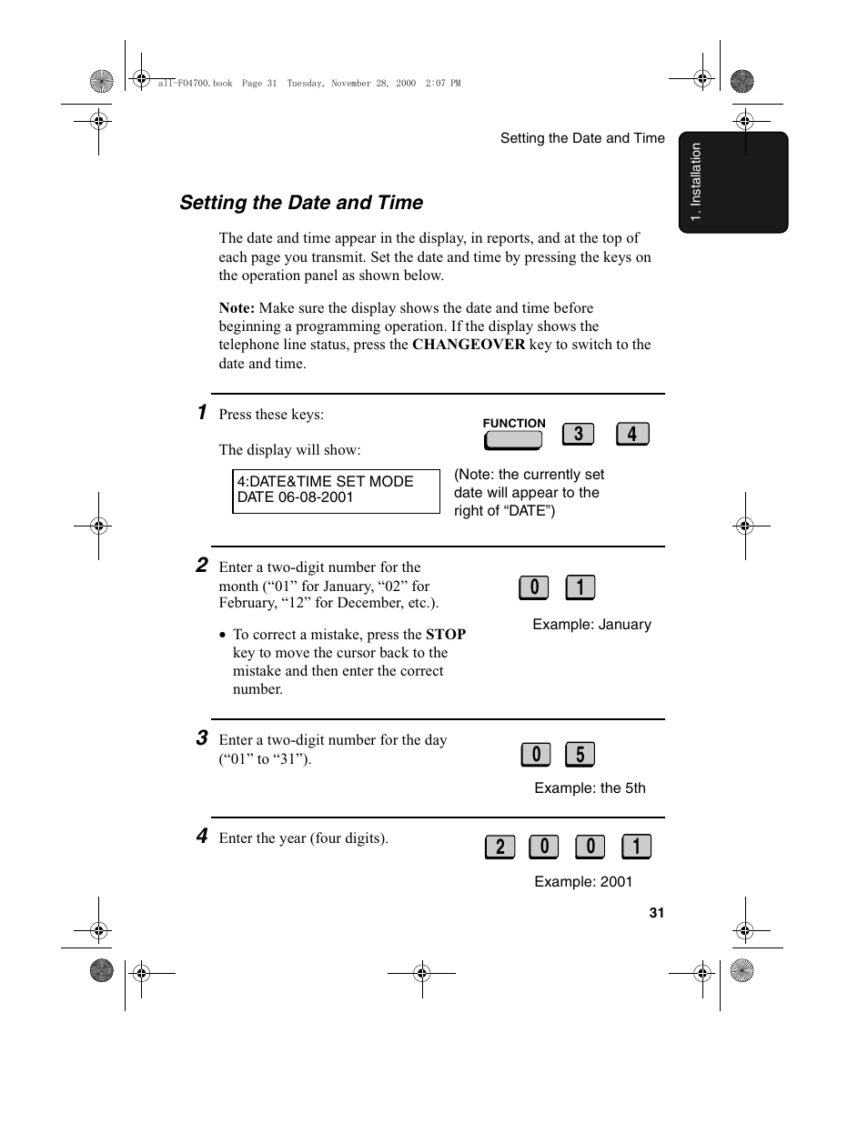 Sharp FO-4650 User Manual | Page 33 / 188