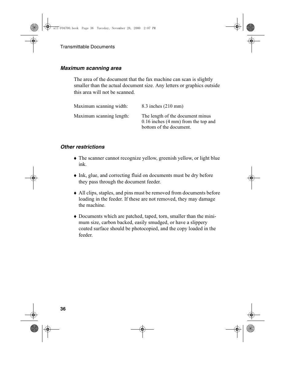 Sharp FO-4650 User Manual | Page 38 / 188