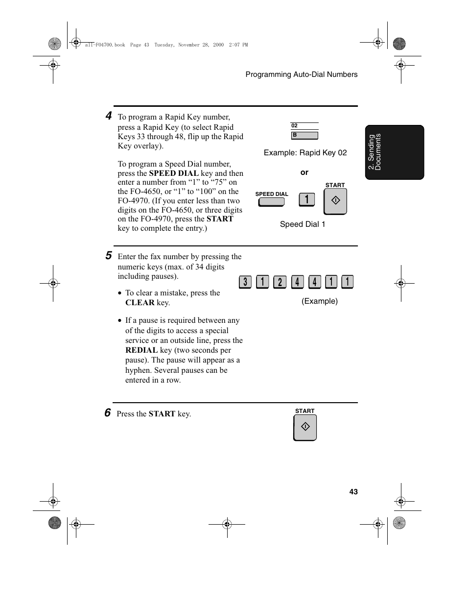 Sharp FO-4650 User Manual | Page 45 / 188