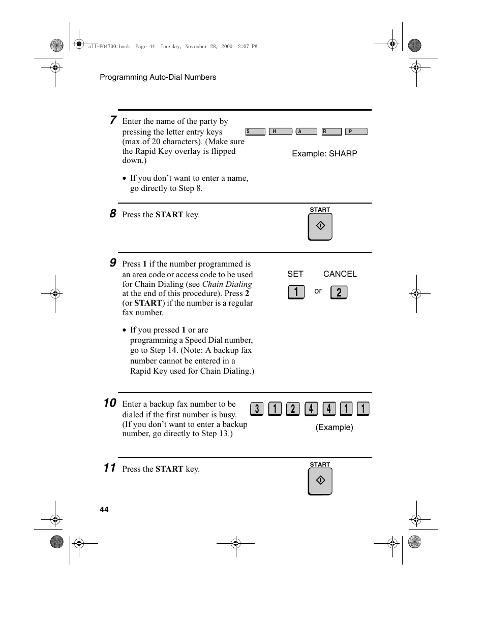 Sharp FO-4650 User Manual | Page 46 / 188