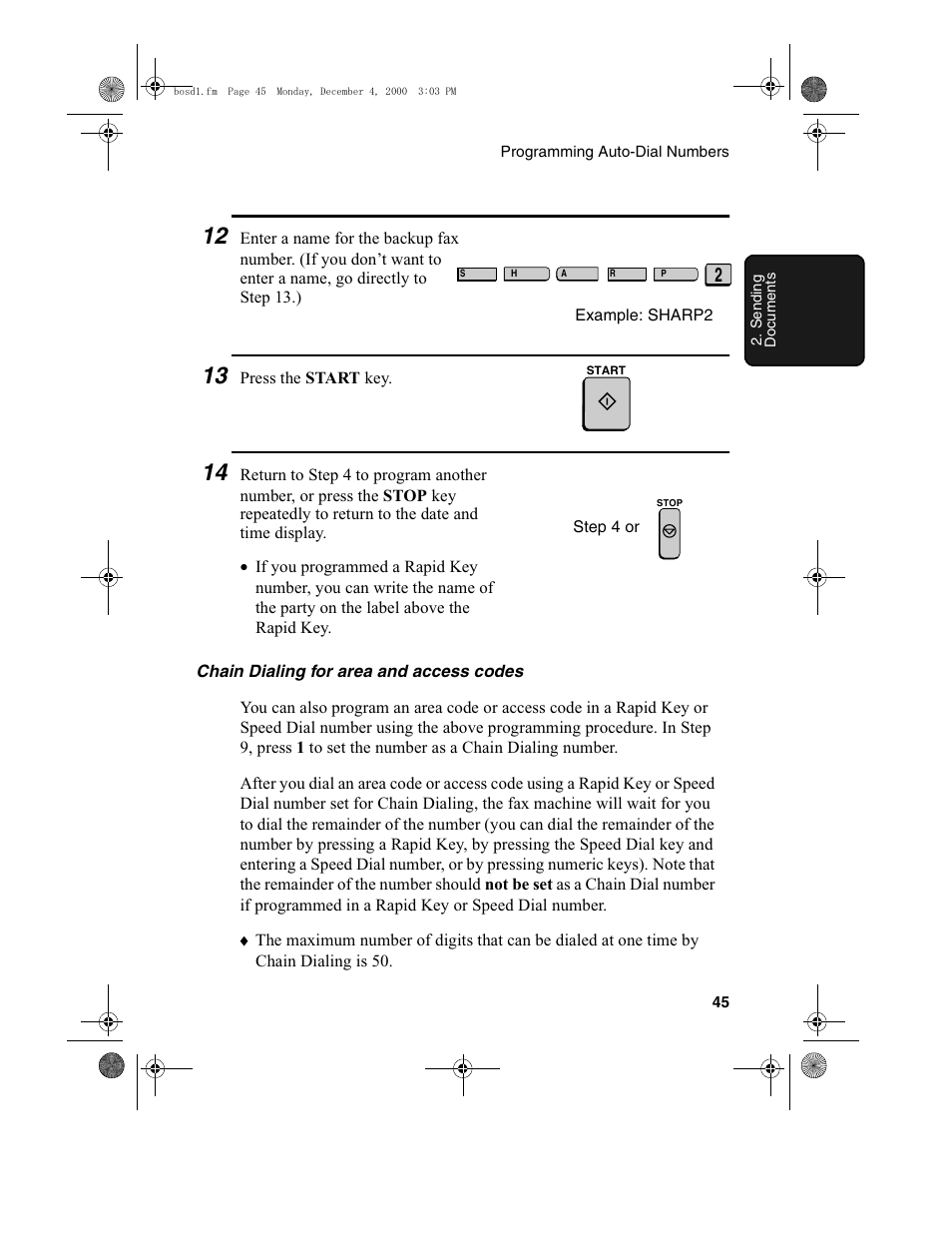 Sharp FO-4650 User Manual | Page 47 / 188