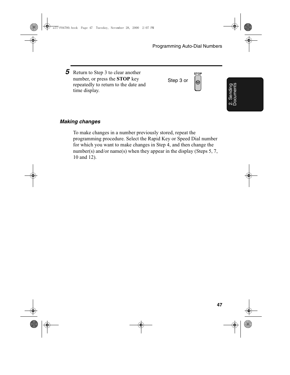 Sharp FO-4650 User Manual | Page 49 / 188