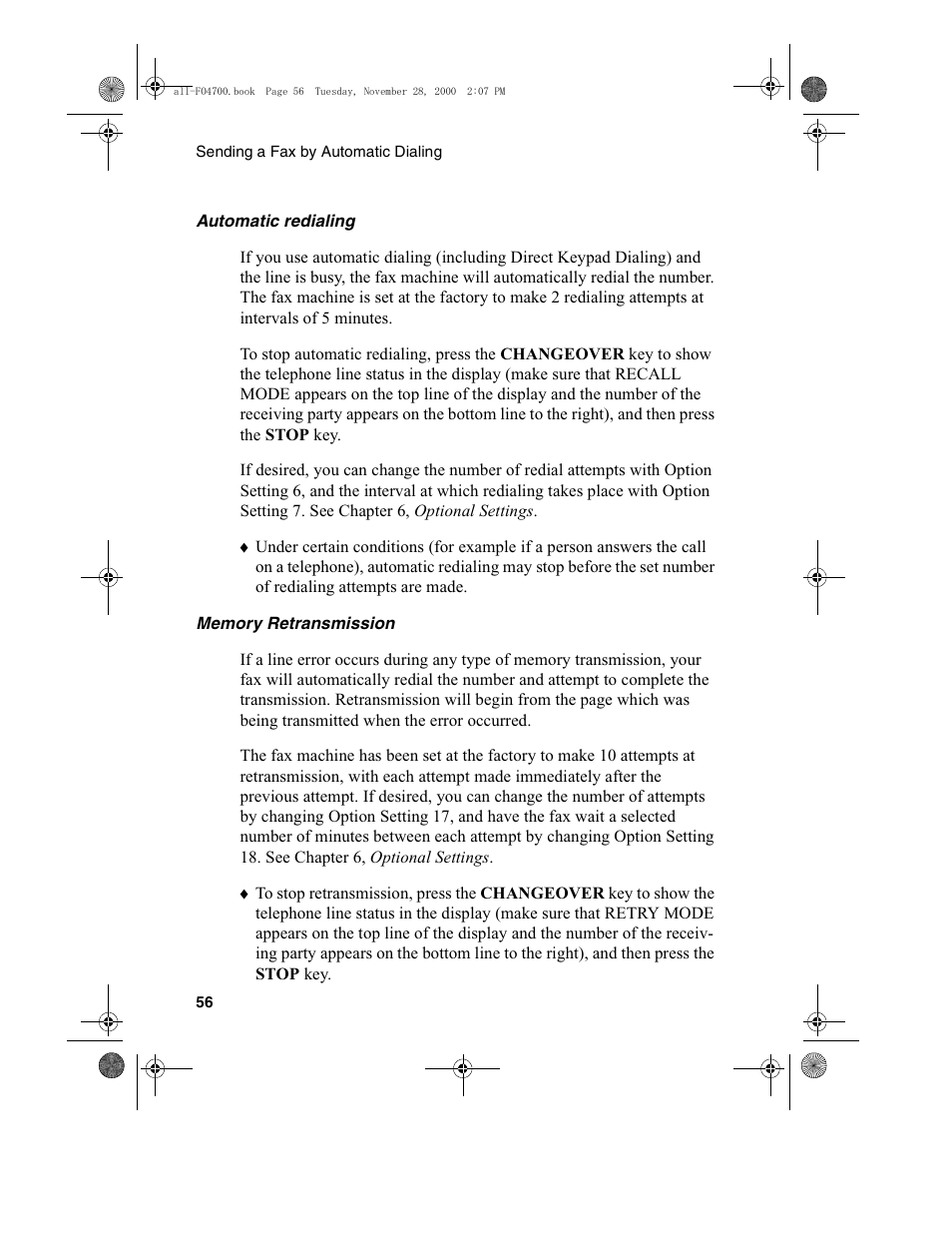 Sharp FO-4650 User Manual | Page 58 / 188