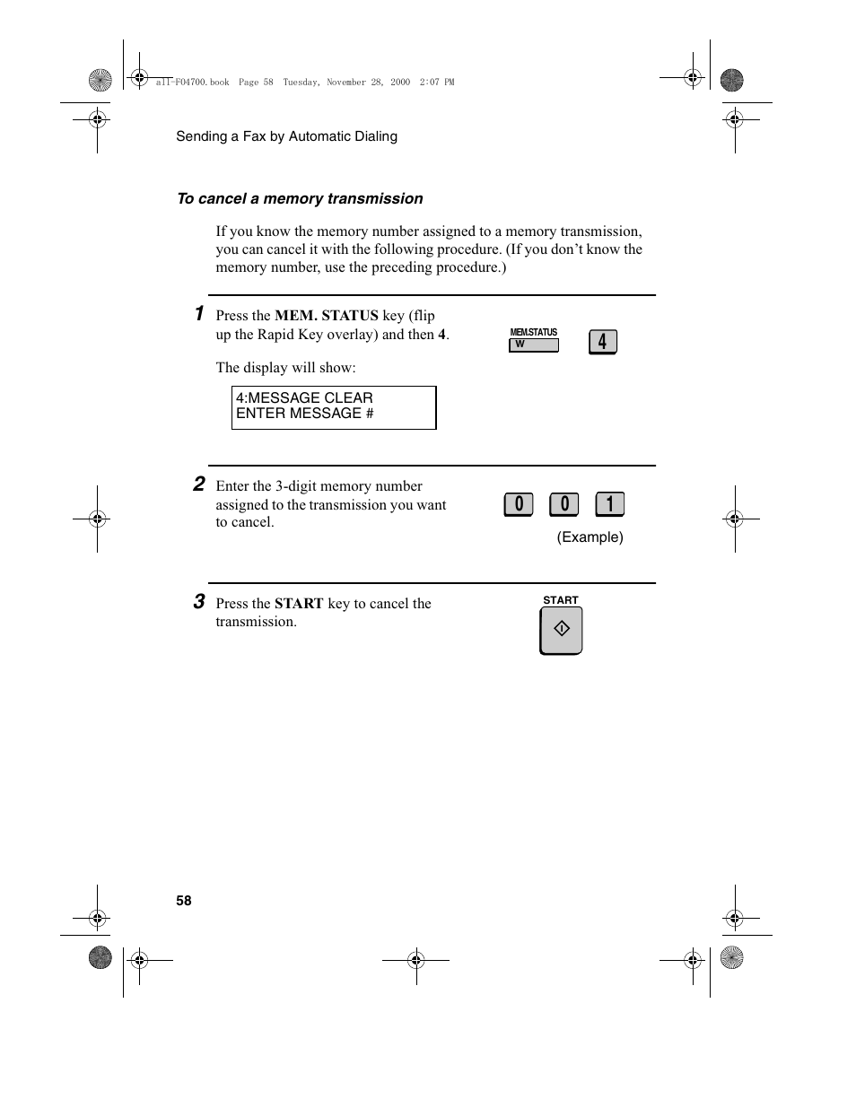 Sharp FO-4650 User Manual | Page 60 / 188