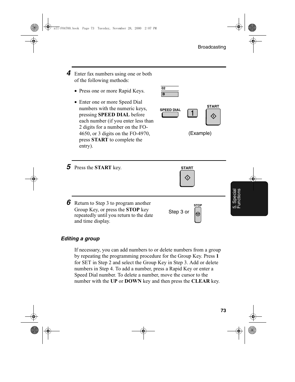 Sharp FO-4650 User Manual | Page 75 / 188