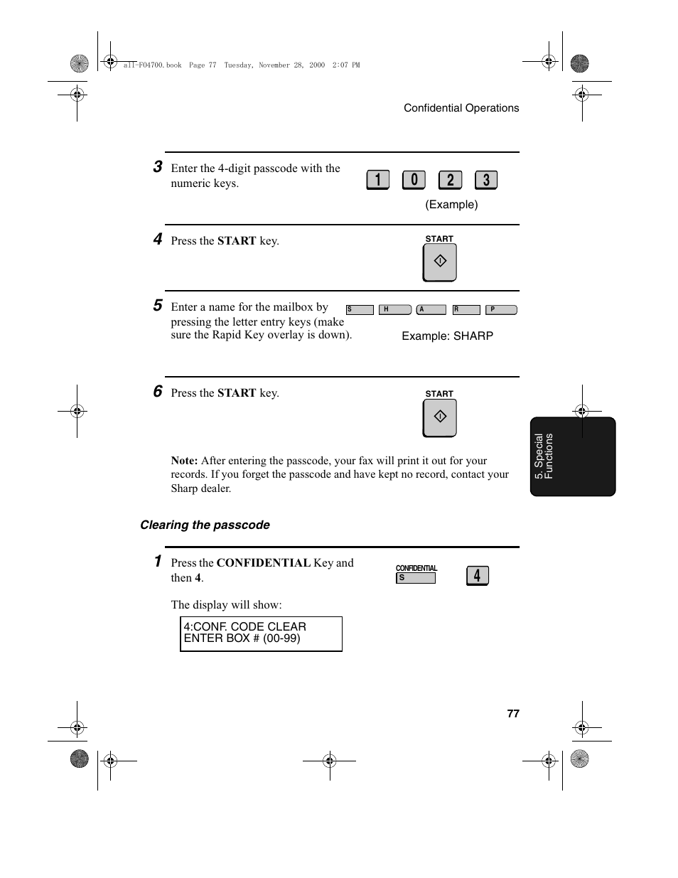 Sharp FO-4650 User Manual | Page 79 / 188