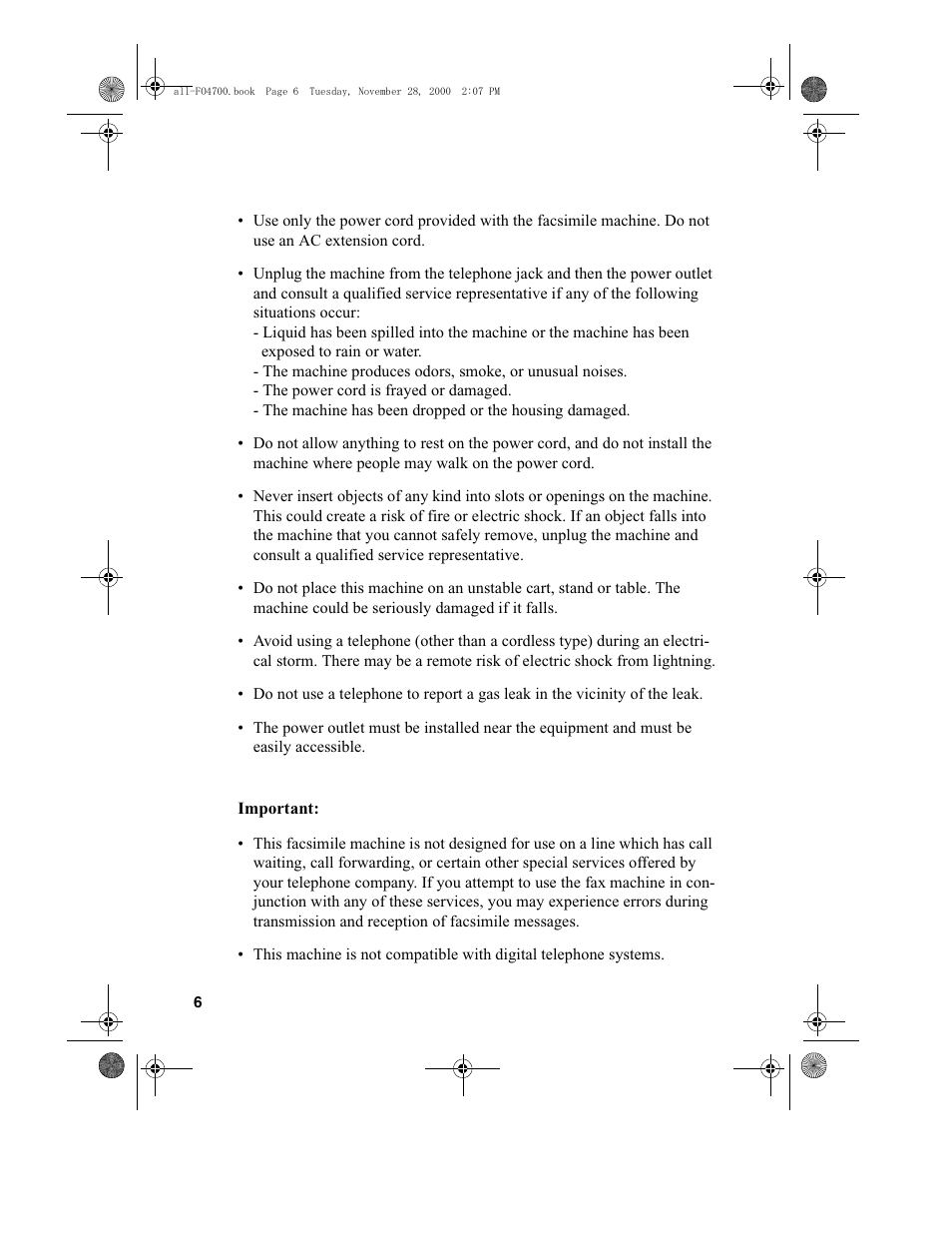 Sharp FO-4650 User Manual | Page 8 / 188