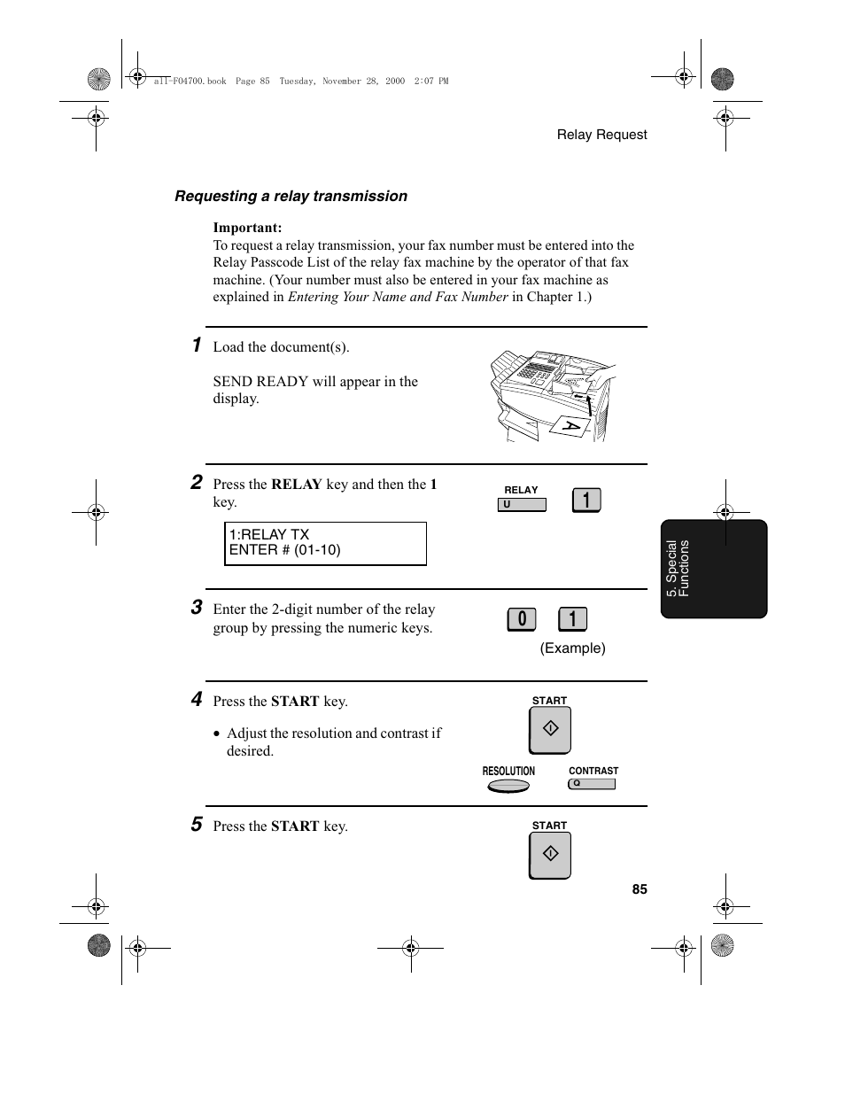 Sharp FO-4650 User Manual | Page 87 / 188