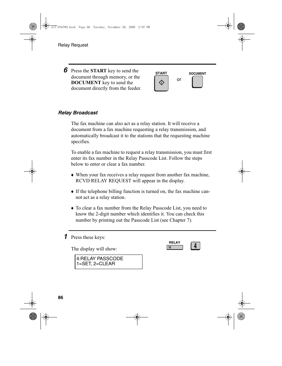 Sharp FO-4650 User Manual | Page 88 / 188