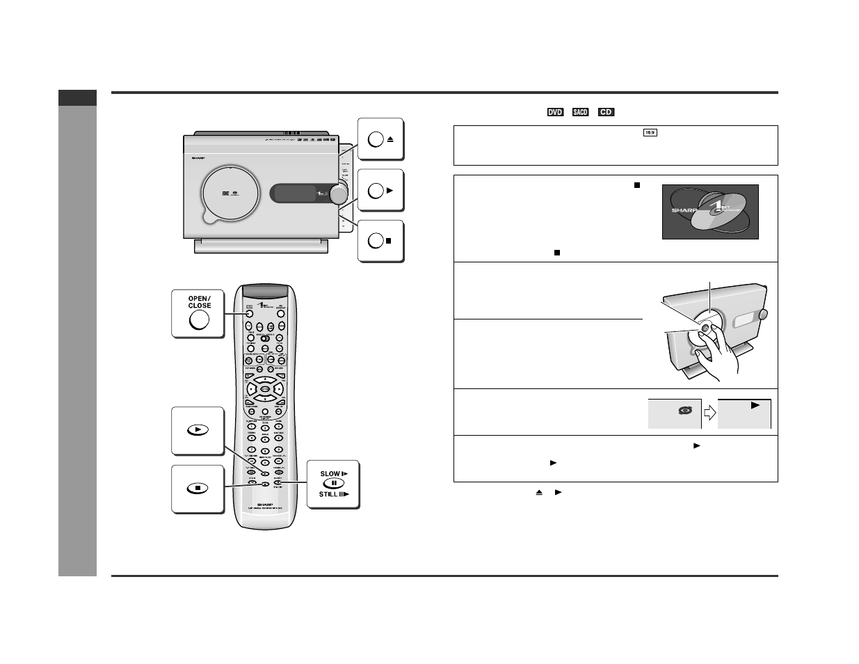 Playing a disc, Dv d oper ation, Playback | Sharp SD-PX2 User Manual | Page 22 / 68