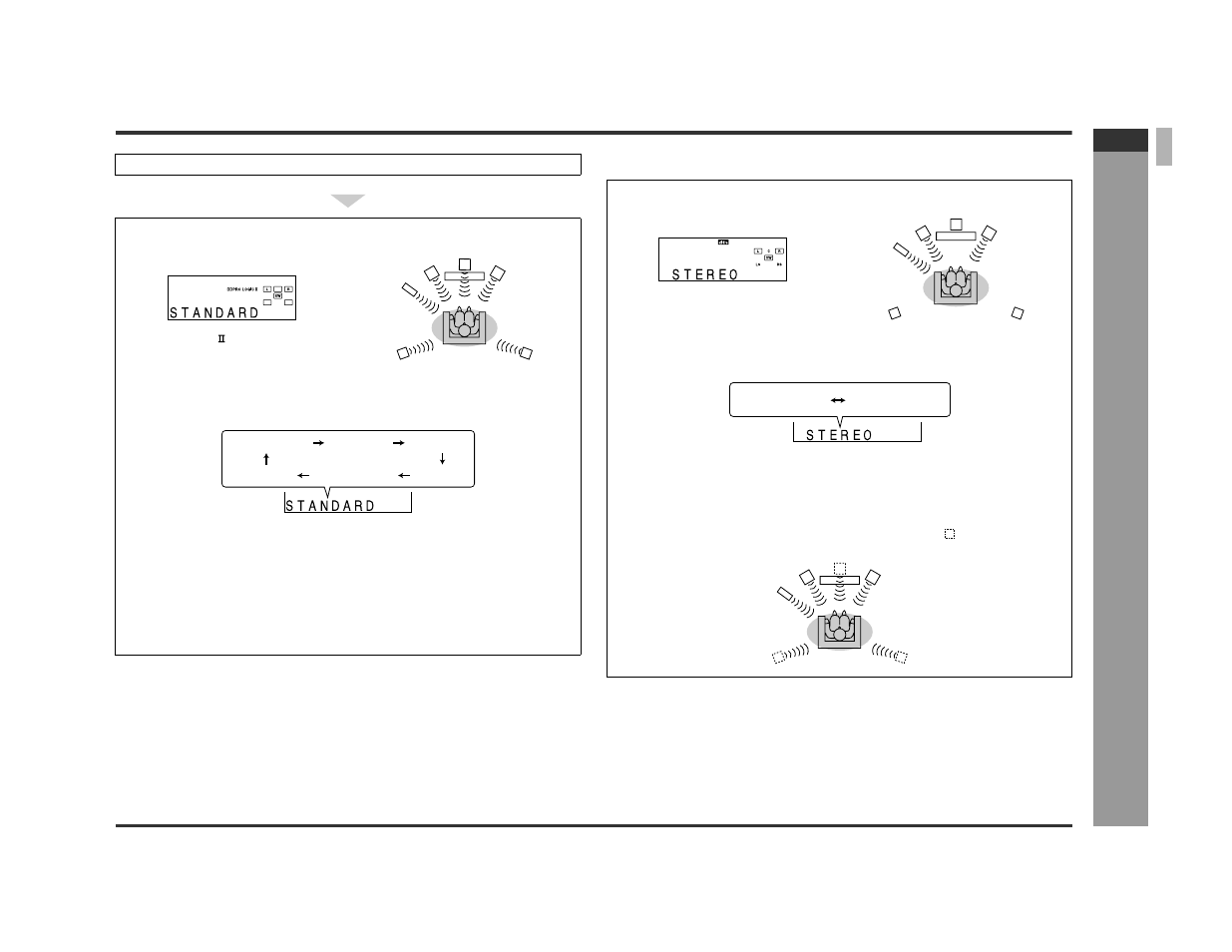 Ad v a nced features, Listening to 2 channel stereo sounds, E-38 | Sharp SD-PX2 User Manual | Page 43 / 68