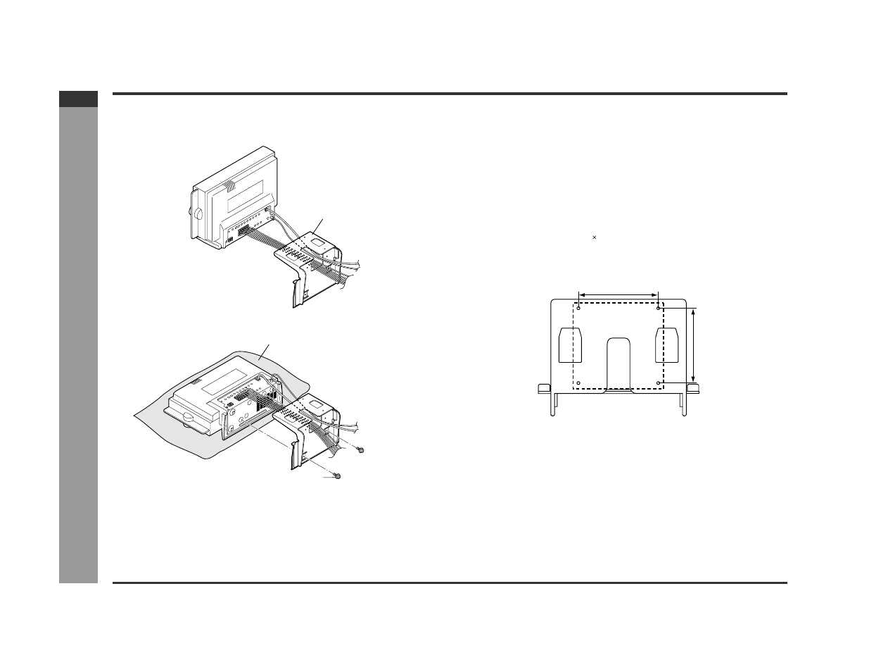 Mounting the unit on the wall, Ad v a nced features, Attaching the main unit bracket to the unit 1 | Mounting the main unit bracket on the wall | Sharp SD-PX2 User Manual | Page 58 / 68