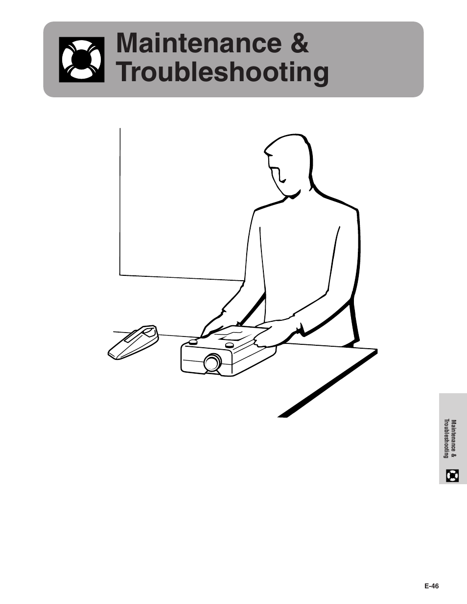 Maintenance & troubleshooting, Maintenance, Oubleshooting | Sharp XG-NV7XU User Manual | Page 47 / 66