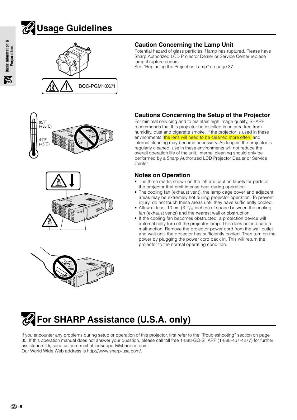 Sharp BQC-PGM10X//1 User Manual | 9 pages