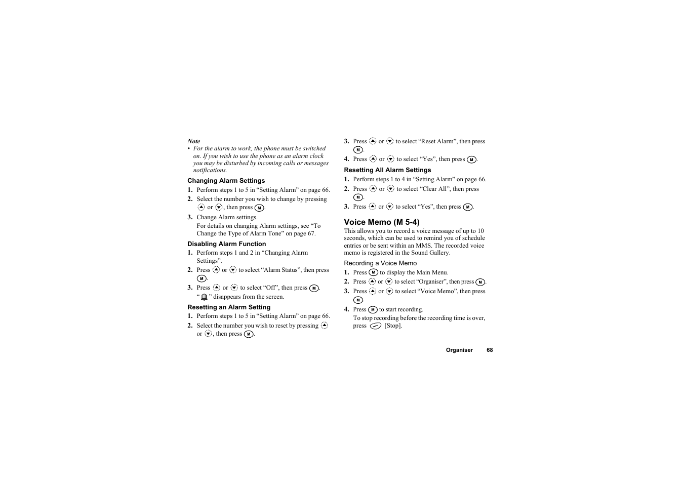 Voice memo | Sharp O2 User Manual | Page 69 / 132