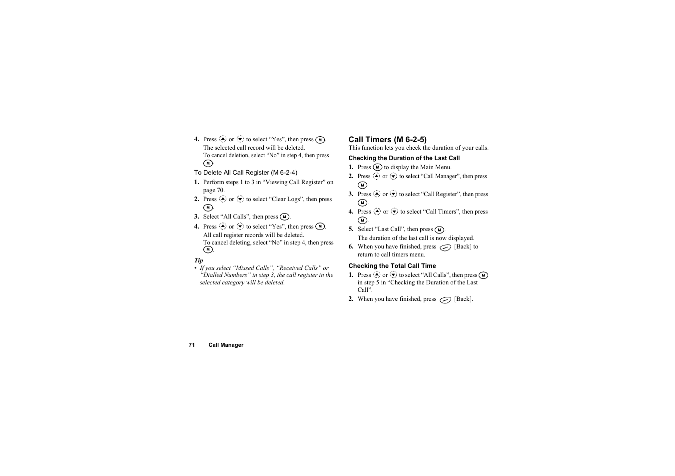 Call timers | Sharp O2 User Manual | Page 72 / 132