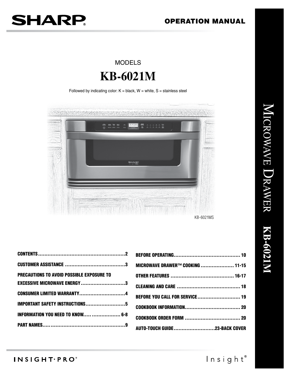 Sharp KB-6021M User Manual | 24 pages