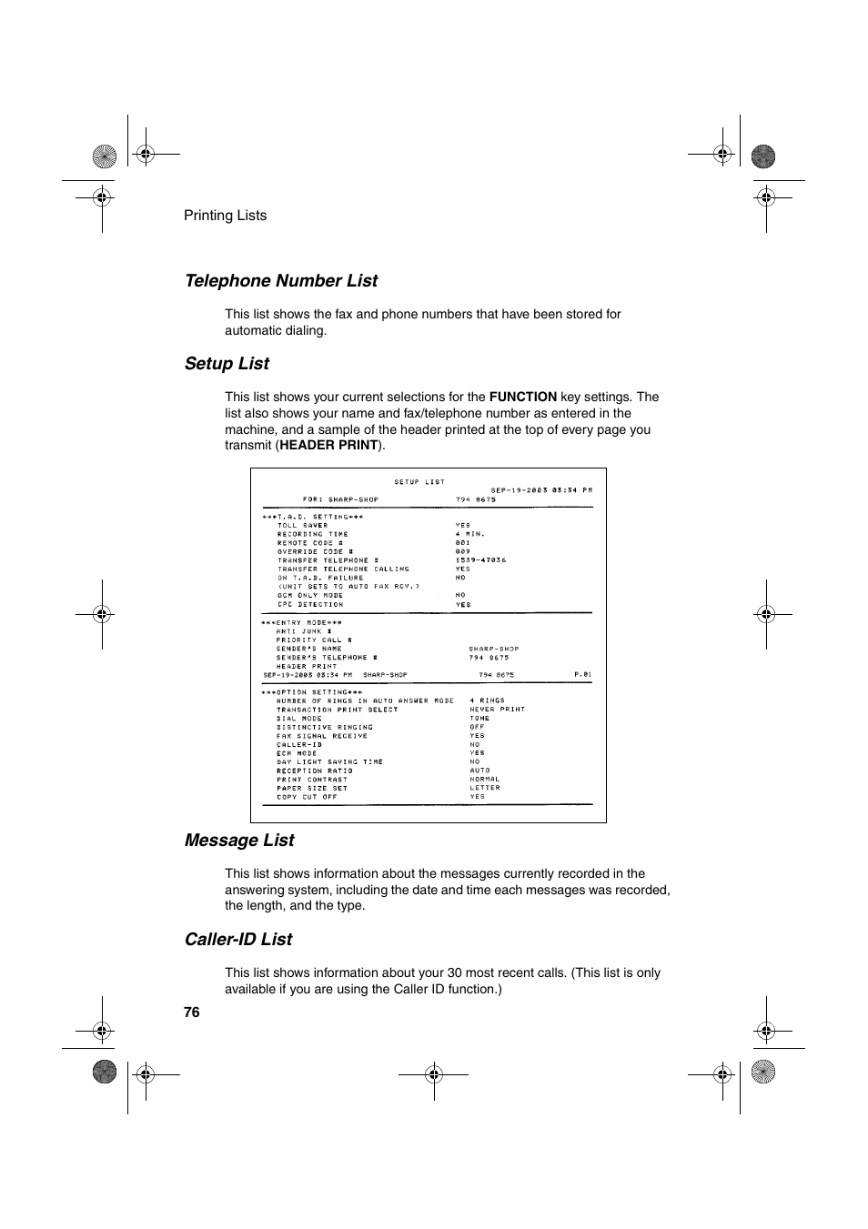 Sharp UX-A260 User Manual | Page 78 / 108