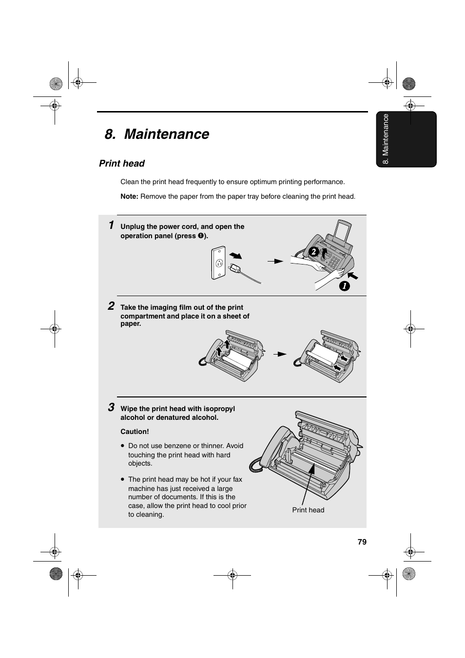 Maintenance | Sharp UX-A260 User Manual | Page 81 / 108