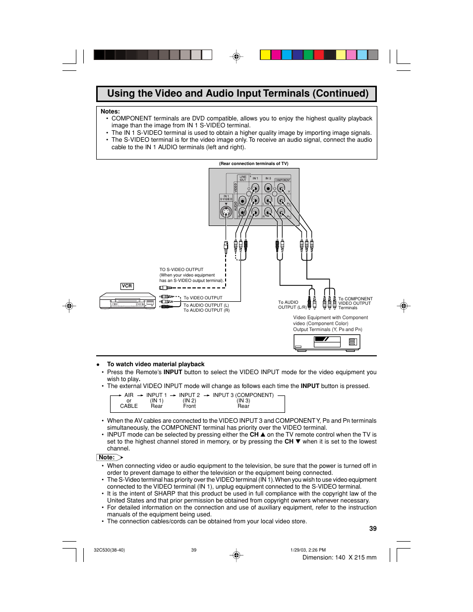 Sharp 32C530 User Manual | Page 39 / 60