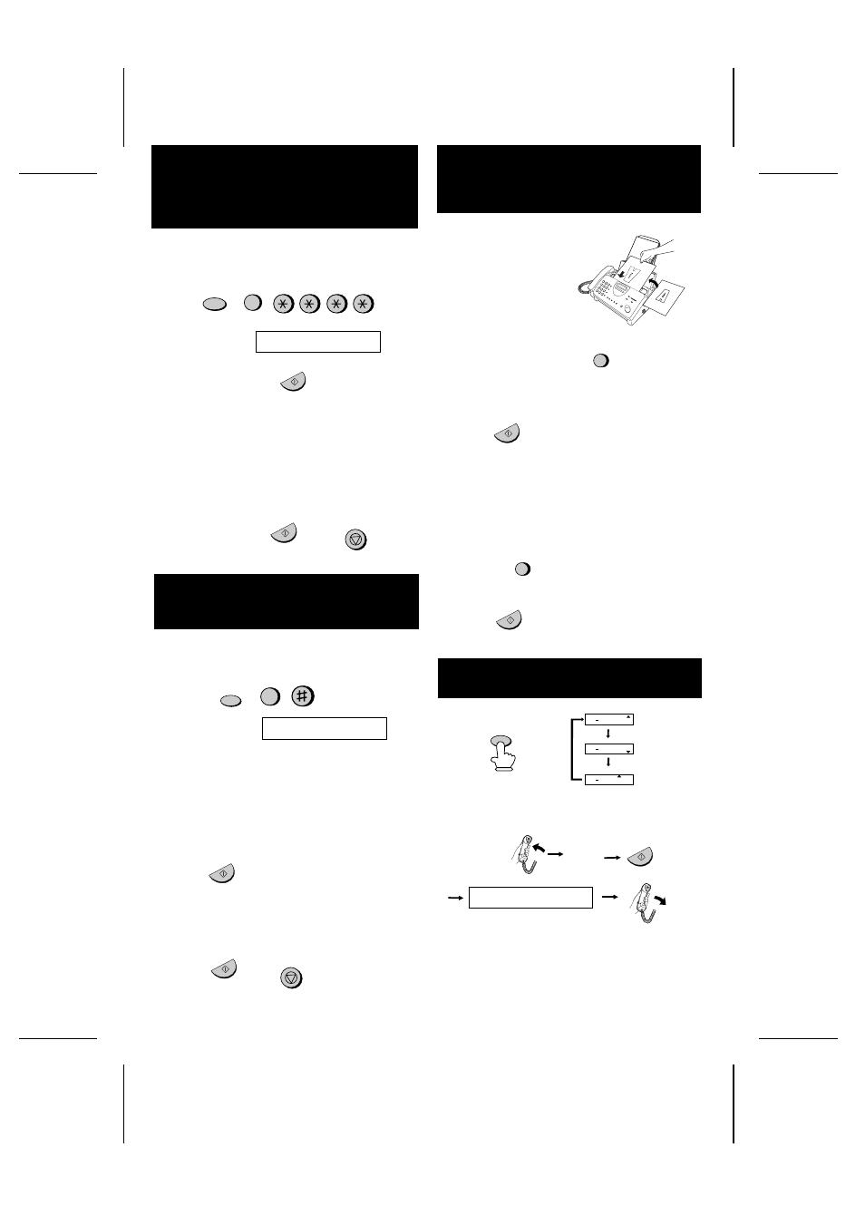 Setting the date and time, Storing and clearing numbers for auto dialing, Sending documents | Receiving documents, P=002 | Sharp UX-300 User Manual | Page 122 / 130