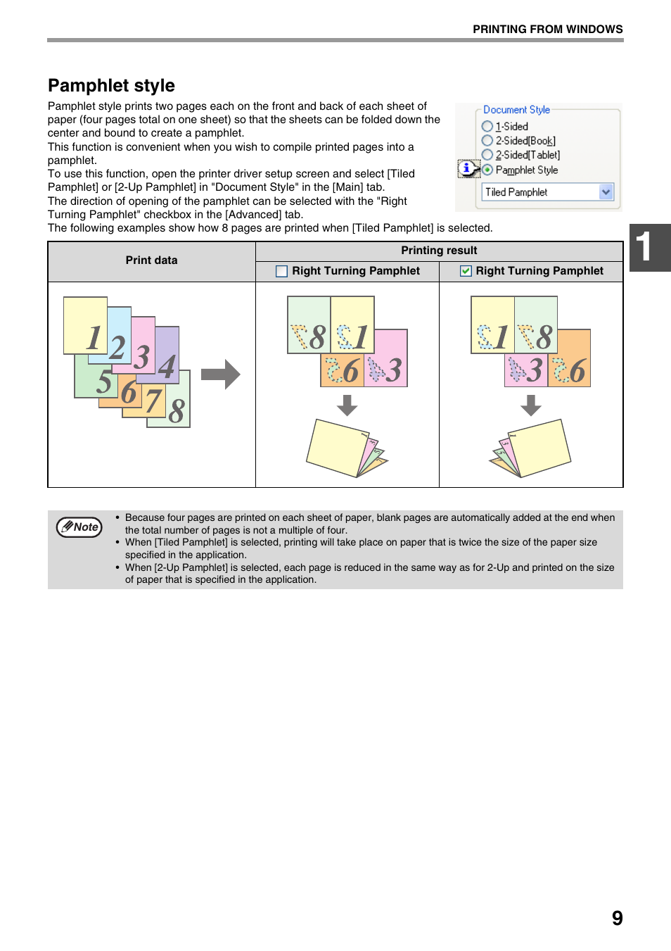 Pamphlet style | Sharp AR-NB3 User Manual | Page 10 / 41