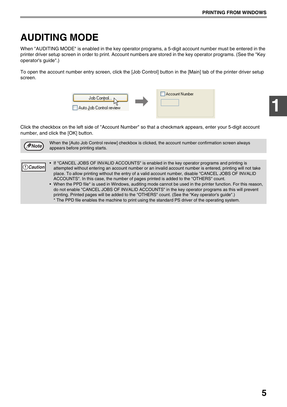 Auditing mode | Sharp AR-NB3 User Manual | Page 6 / 41