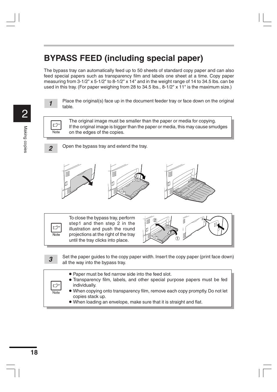 Bypass feed (including special paper) | Sharp AR-156 User Manual | Page 20 / 52