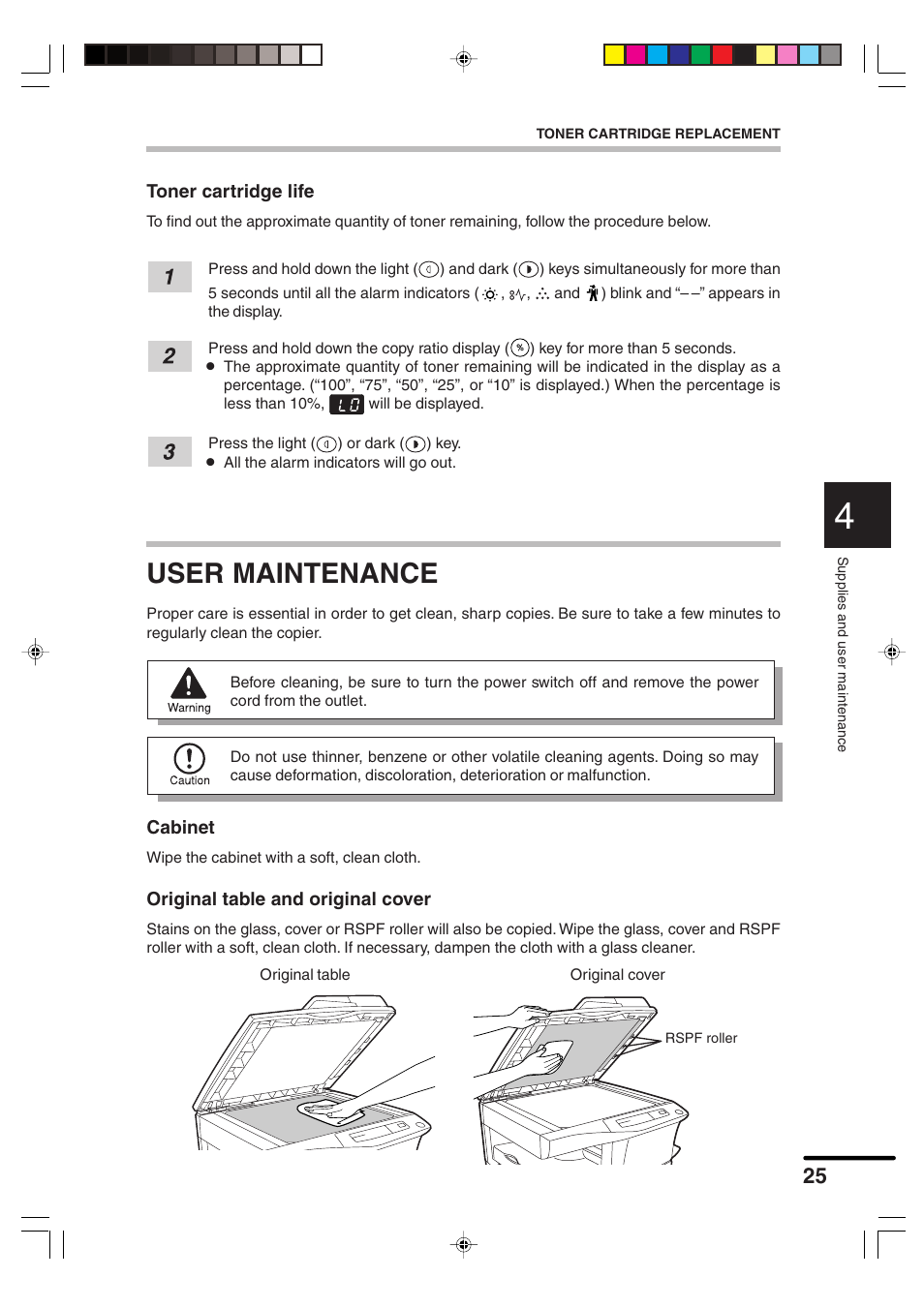 User maintenance | Sharp AR-156 User Manual | Page 27 / 52