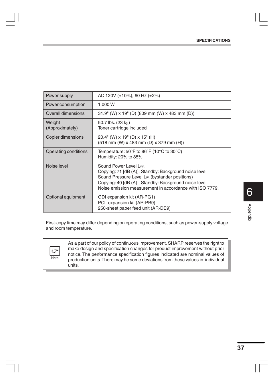 Sharp AR-156 User Manual | Page 39 / 52