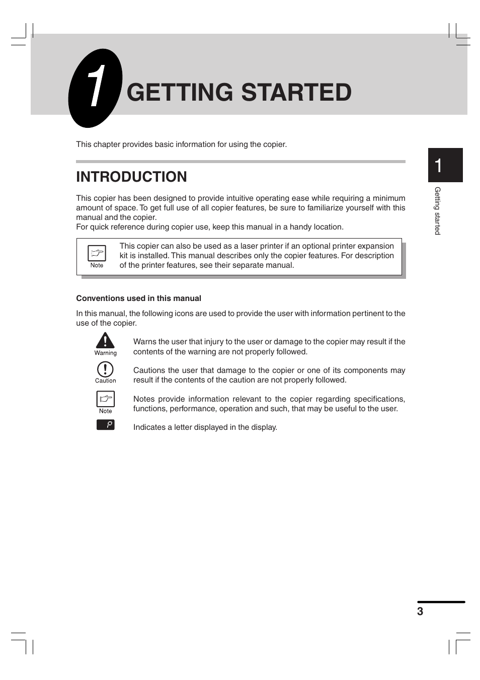 Getting started, Introduction | Sharp AR-156 User Manual | Page 5 / 52