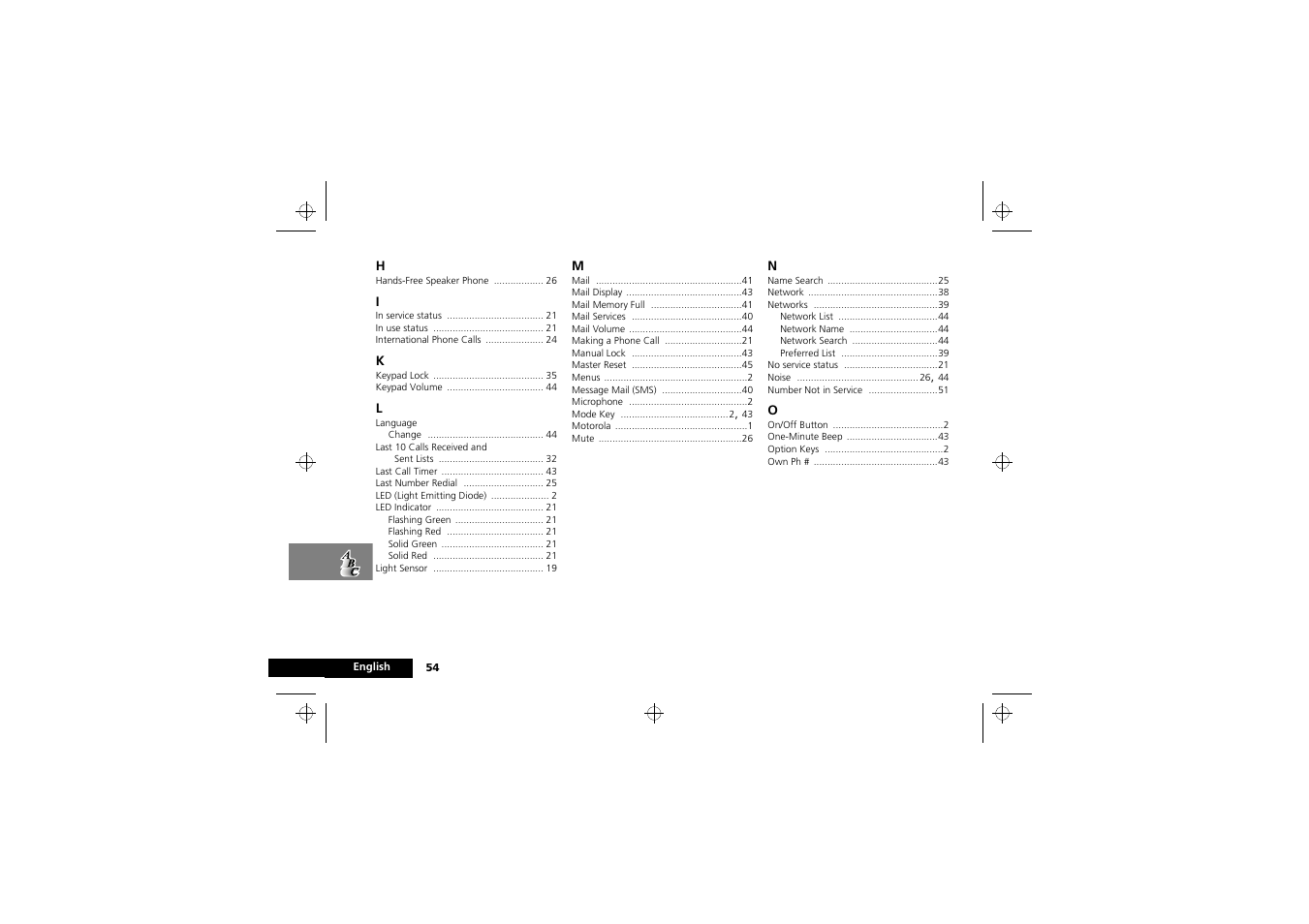 Motorola i2000 User Manual | Page 54 / 58