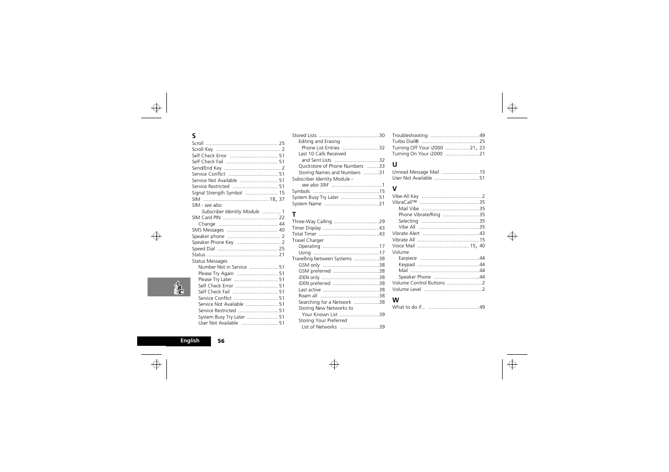 Motorola i2000 User Manual | Page 56 / 58