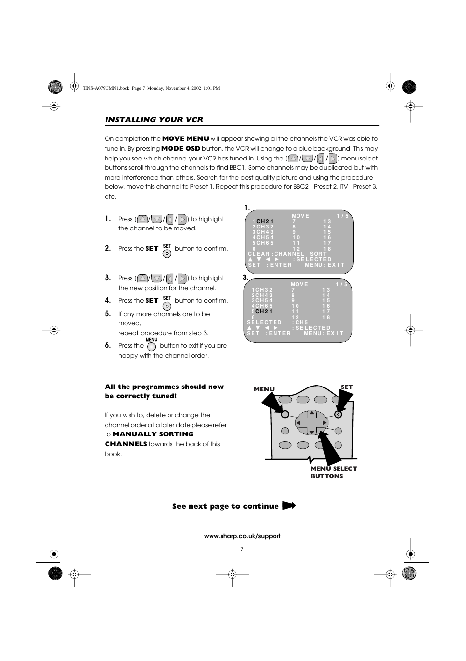 Sharp VC-MH715HM User Manual | Page 11 / 43