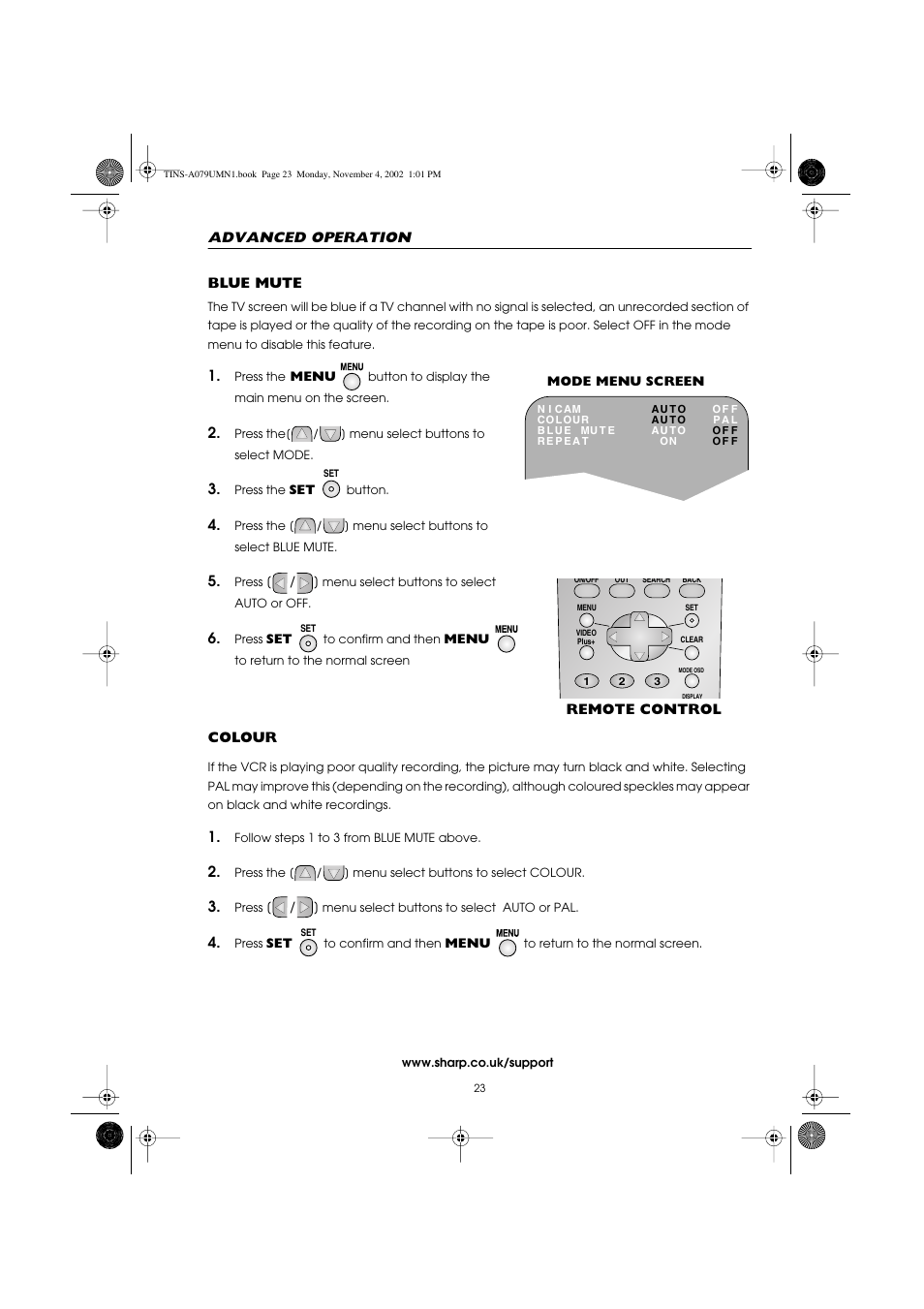 Sharp VC-MH715HM User Manual | Page 27 / 43