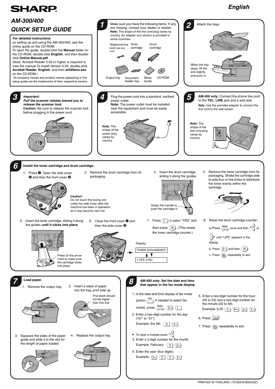 Sharp AM-300 User Manual | 2 pages