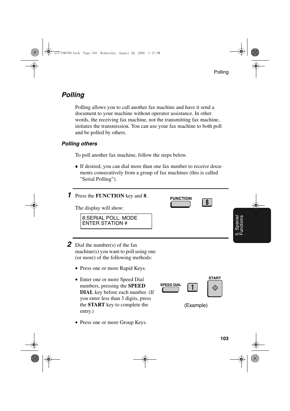 Polling | Sharp FO-6700 User Manual | Page 105 / 208