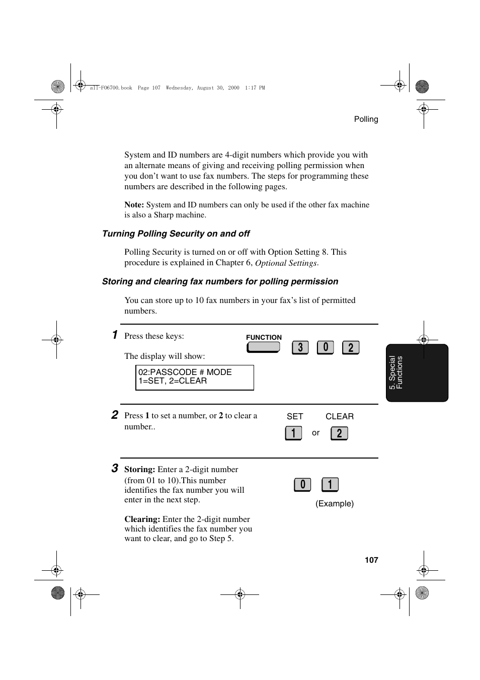 Sharp FO-6700 User Manual | Page 109 / 208