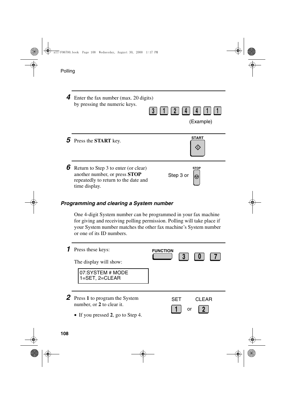 Sharp FO-6700 User Manual | Page 110 / 208