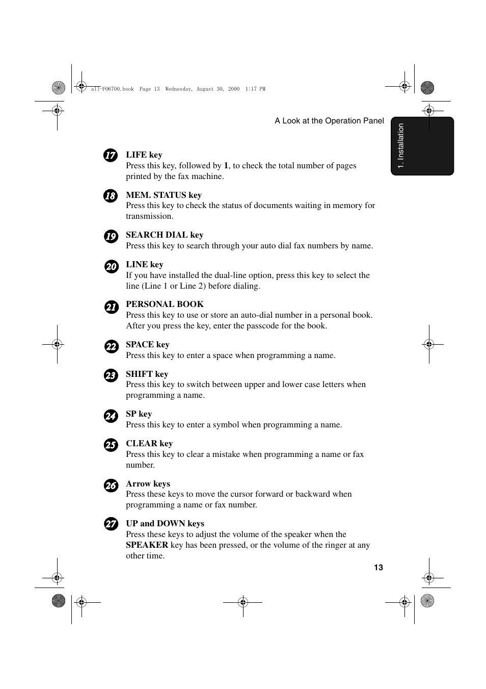 Sharp FO-6700 User Manual | Page 15 / 208