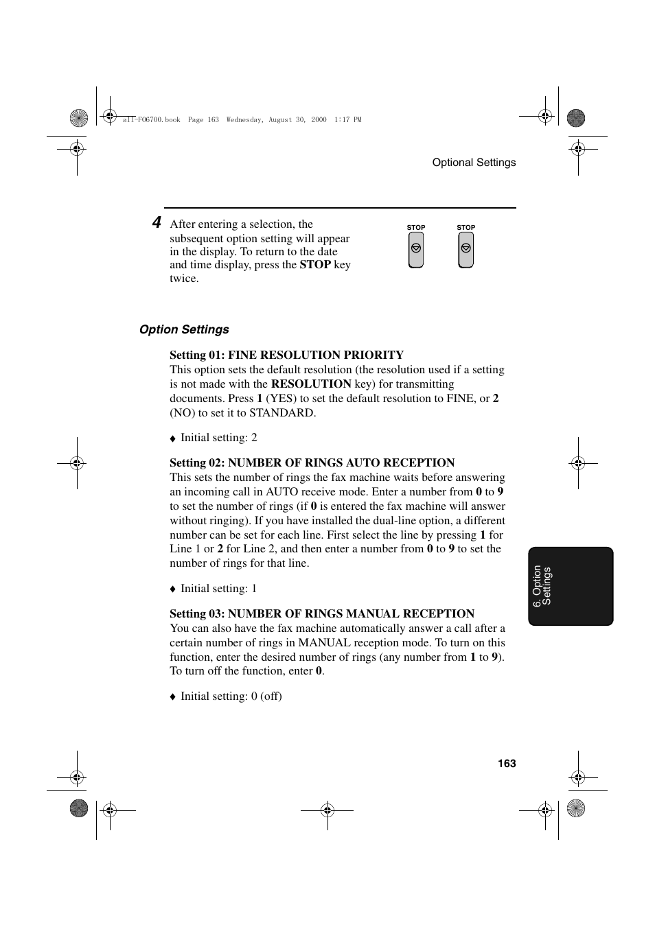 Sharp FO-6700 User Manual | Page 165 / 208